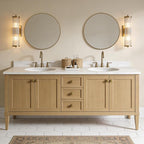 WallBeyond Round Wood Mirror 24" Circle Wall Mirror - Image 4