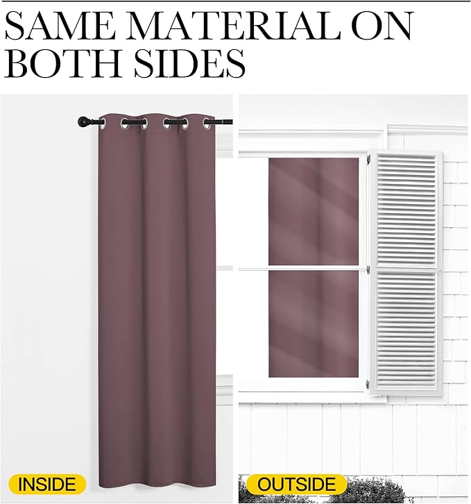 NICETOWN Bedroom Curtain Panels Blackout Draperies, 1 Pair, 29 by 40 inches - Image 6