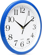 Bernhard Products 10 Inch Blue Quartz Analog Wall Clock - Image 5