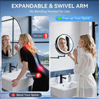 10'' 30X/1X Wall Mounted Lighted Makeup Mirror, 5000mAh Rechargeable - Image 6