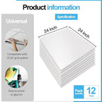 Art3d 12-Pack Smooth Drop Ceiling Tile 2ft x 2ft - Image 4