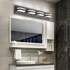 SOLFART Black Bathroom Light Fixtures 4 Lights Bathroom Vanity Light LED Vanity - Image 3