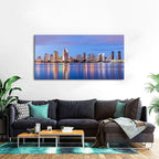 San Diego City Wall Art USA Cityscape Wall Decor Sunset San Diego Skyline - Image 4