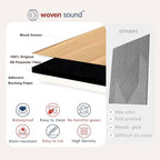 WoveN SounD Artisan Acoustic Wall Panels, 16 Pack 12x12 Inch, PVC Wood Grain - Image 4