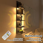 Homaterial 5 Tier Wall Shelf Unit, Wall Mount, Floating Column Home Decor - Image 3