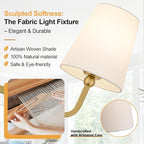 MOKATNG Bathroom Light Fixtures, 3-Light Brushed Gold Vanity Lights, Bathroom - Image 4