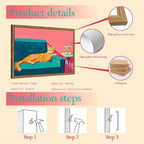 Funny Cat Wall Art Orange Cat - Image 2