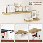 Vivelove 12 Inch Deep Floating Shelves 24 inch Long, 24 x 12 Wide Display - Image 9