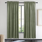 NICETOWN Sage Green Velvet Curtains 72 inches Long 2 Panels by NICETOWN