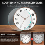 Woodgrain Wall Clock–Silent Non-Ticking Wall Clocks Battery Operated 8 Inch - Image 5