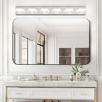 Ralbay Brushed Nickel Bathroom Vanity Light Metal Acrylic Modern LED Bathroom - Image 3