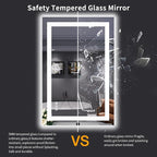 LOAAO 24"X36" LED Bathroom Mirror - Image 8
