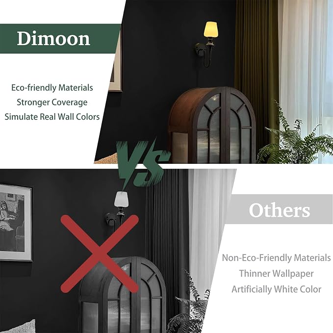 Dimoon 17.7''x78.7'' Peel and Stick Wallpaper Black Contact Paper - Image 9