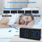 Peakeep Digital Alarm Clock for Bedroom Bedside, Loud Alarm Clock for Heavy - Image 4