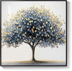 Framed Square Tree of Life Wall Art, Minimalist Elegant Luxury Abstract Tree - Image 8