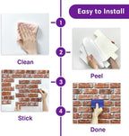 3D Peel and Stick Faux Brick Wall Panels 11.8" x 11.8" 10-Pack, Small - Image 8