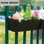 Wall Hanging Planters for Outdoor Plants 16 Inch Large Metal Fence Pots - Image 3