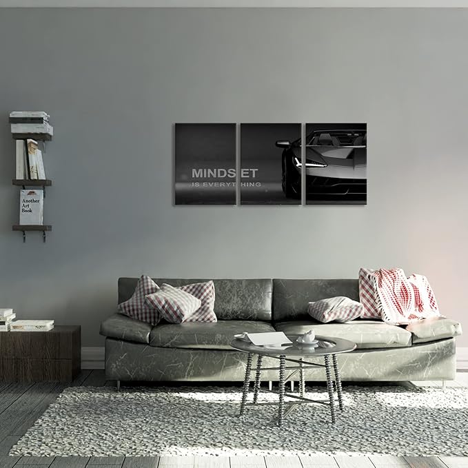 KAWAHONE Motivational Canvas Wall Art Lamborghini Posters Prints Entrepreneur - Image 2