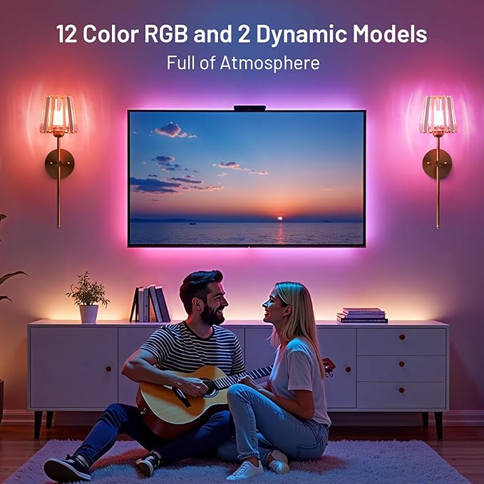 Crystal Battery Operated Wall Sconces Set of 2, 12 RGB and 3CCT Dimmable Wall - Image 4