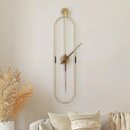 DRELIFAM Modern Oval Wall Clock Large Wall Clock by DRELIFAM