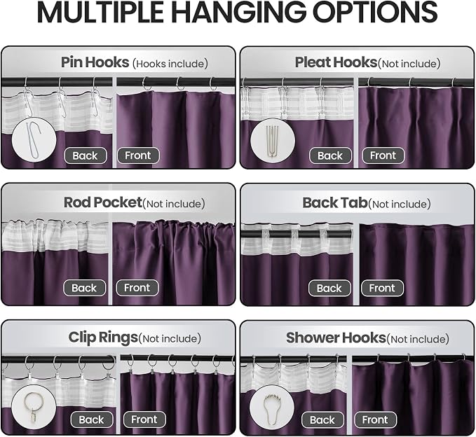Ceiling Pinch Pleated Blackout Curtains & Drapes - Image 2