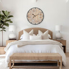 20 Inch Grand Farmhouse Wall Clock, Vintage-Inspired Wood & Metal Design - Image 4