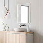 Frameless Bathroom Mirror for Wall, Rectangle Beveled Edge Mirror for Over Sink - Image 8
