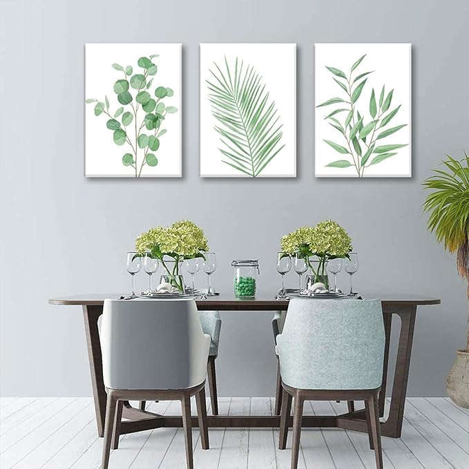 Bwodke Botanical Wall Art Plant Floral Watercolor Poster Canvas Prints Set of 3 - Image 2