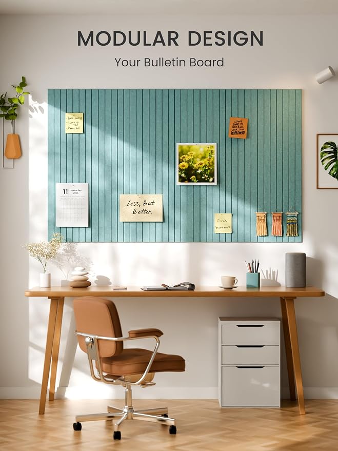 Bumusty Large Cork Board Alternative-36 x 24" Felt Bulletin Board Tiles - Image 6