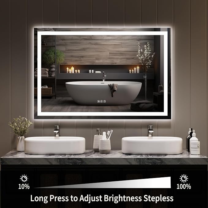 GarveeHome 45x30 LED Bathroom Mirror - Image 6
