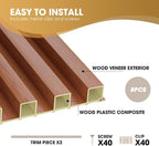 OUZUGIE WPC Acoustic Slat Wall Paneling, Living Room, TV Background, Study Room - Image 4