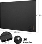 Lightomorrow Large Bulletin Board, 60 x 48 inches Decorative Felt Pinboard - Image 4