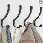 saffruff Wall Mount Coat Hooks, Heavy Duty Metal Hooks by saffruff