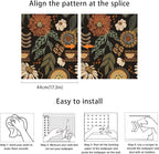JiffDiff Boho Peel and Stick Wallpaper Vintage Floral Wall Paper Removable Sun - Image 7