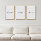 Framed Black and White Brown Abstract Wall Art, 3 Piece Boho Geometric Canvas - Image 3