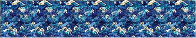 Blue Wave Wallpaper Border 196x4 Inch Peel and Stick Wall Border Self Adhesive - Image 2