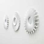 BONNYCO Wall Mirrors Pack of 3, Round White Mirrors - Image 3