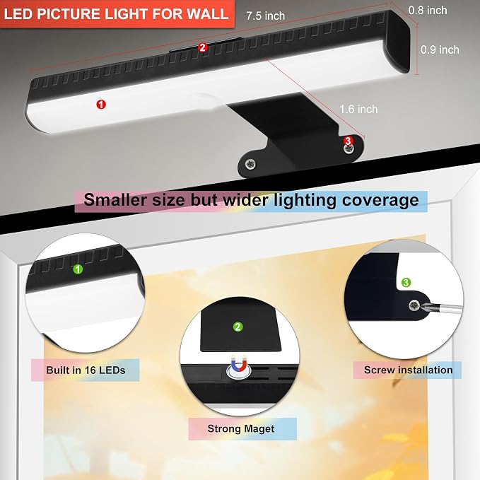 4pcs Battery Operated Picture Light - Image 6