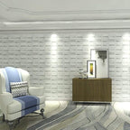 Art3d Decorative 3D Wall Panels 19.7" x 19.7" Snow White, PVC Wall Panel - Image 2