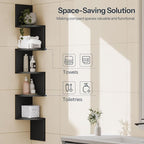 HOOBRO Corner Shelf Wall-Mounted, 5-Tier Corner Bookshelves - Image 6