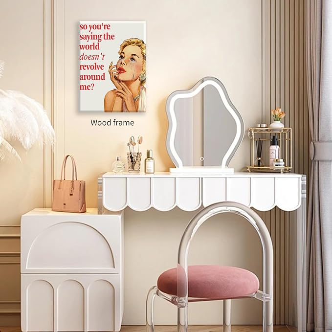 70s Pink Sexy Women Poster Funky Funny Quote Wall Art Retro Housewife Picture - Image 6