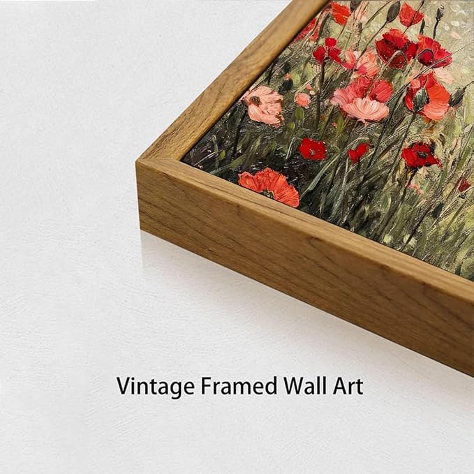 OIQArtOIQ Vintage Landscape Canvas Wall Art Framed Natural Scenery Painting - Image 2