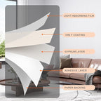 Grasscloth Peel and Stick Wallpaper 20.8"x394" Light Gray Thick Fabric Textured - Image 4