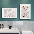 Wocred Set of 2 Rectangular Wall Mirror, Gorgeous Rustic Farmhouse Accent Mirror - Image 6