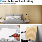 Art3d Slat Wall Panel, 3D Fluted Textured Panel 12-Tile 19.7 x 19.7in. - Image 7