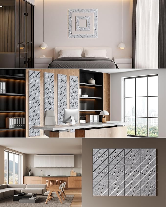 12-Pack Acoustic Panels, Peel & Stick Sound Proof Foam Panels - Image 7