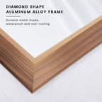 Amorho Bathroom Mirror, 24x30 Inch Wall Mirror, Walnut Wood Grain Metal Framed - Image 2