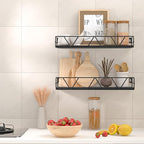 Amaoot Floating Shelves Set of 3, Home Wood Wall Shelf, Farmhouse Shelf - Image 2