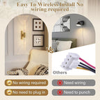 camuucci Battery Operated Wall Sconces Set of 2 Rechargeable Battery Powered - Image 3