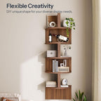HOOBRO Corner Shelf Wall-Mounted, 5-Tier Corner Bookshelves - Image 5